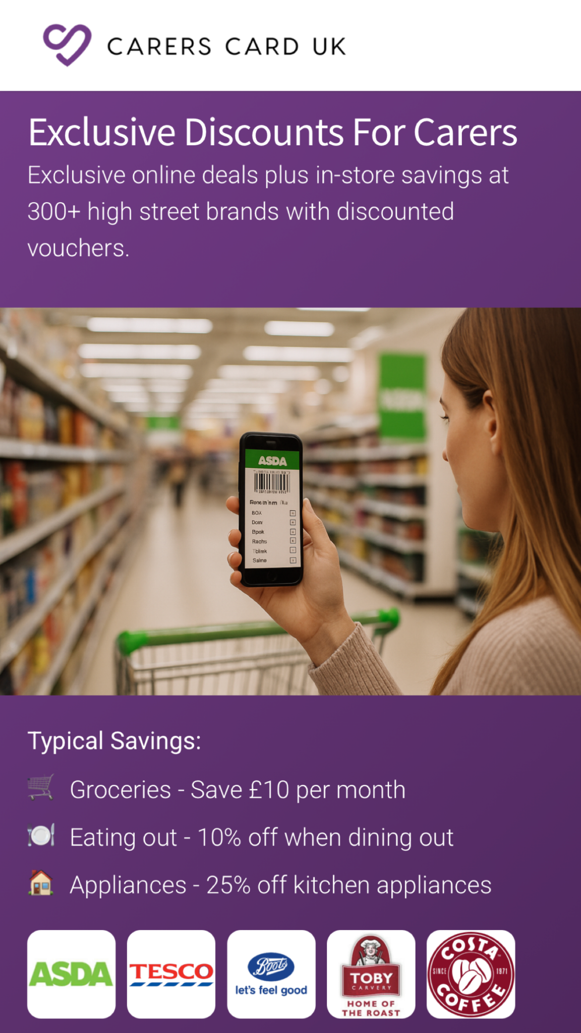 Carers Card UK ad preview